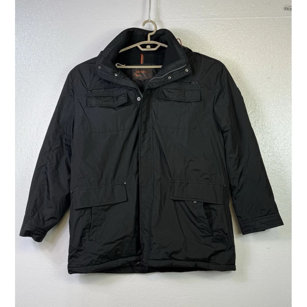Hawke Co 3-in-1 Jacket Mens XL Black Parka Removable Hood Outdoor Comfort Zip Up